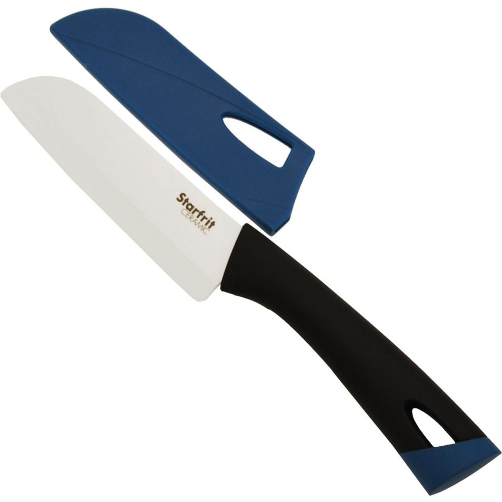 Starfrit Ceramic Santoku Knife, 5in, Blue