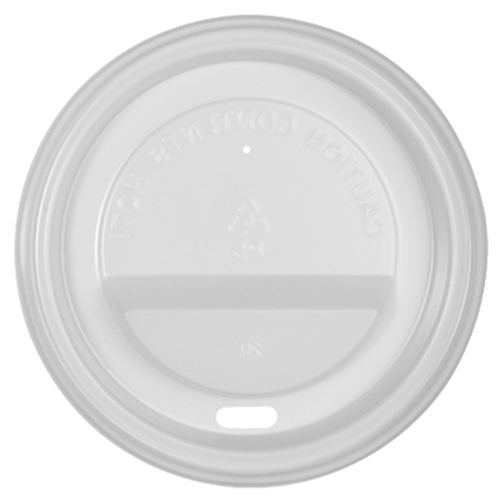 Genuine Joe Ripple Hot Cup Protective Lids, 10 - 16 Oz, White, Pack Of 50