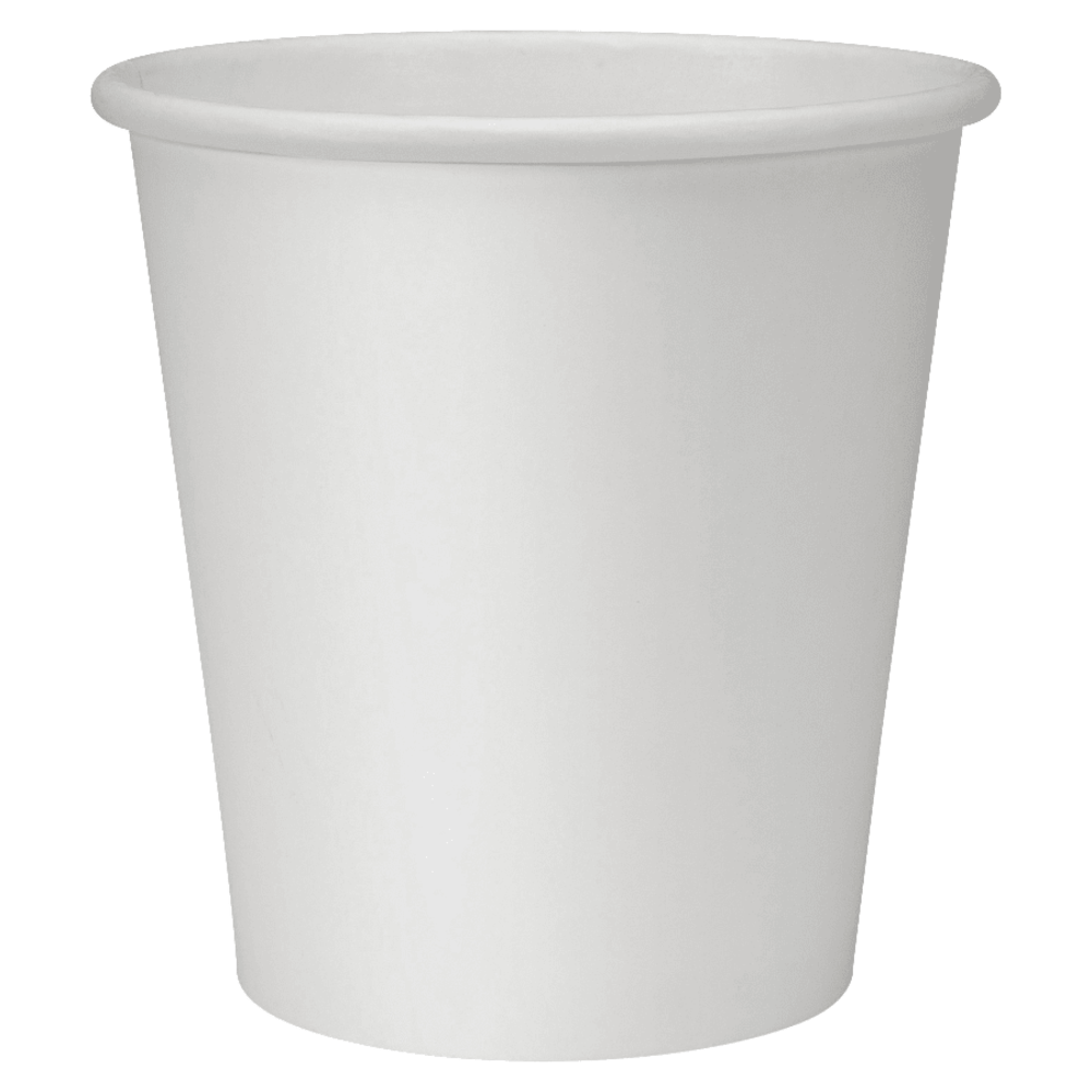 Genuine Joe Polyurethane-Lined Disposable Hot Cups, Single, 10 Oz, White, Pack Of 1000