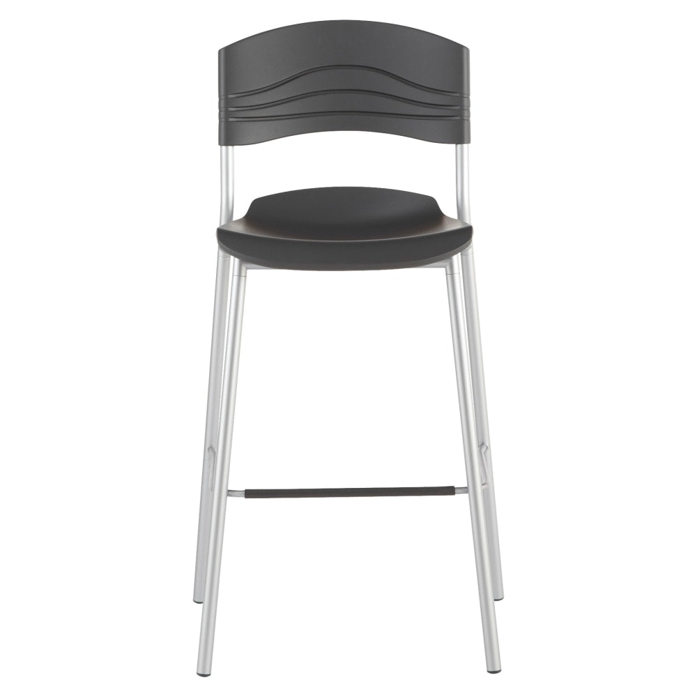 Iceberg CafeWorks Bistro Stool, Graphite/Silver