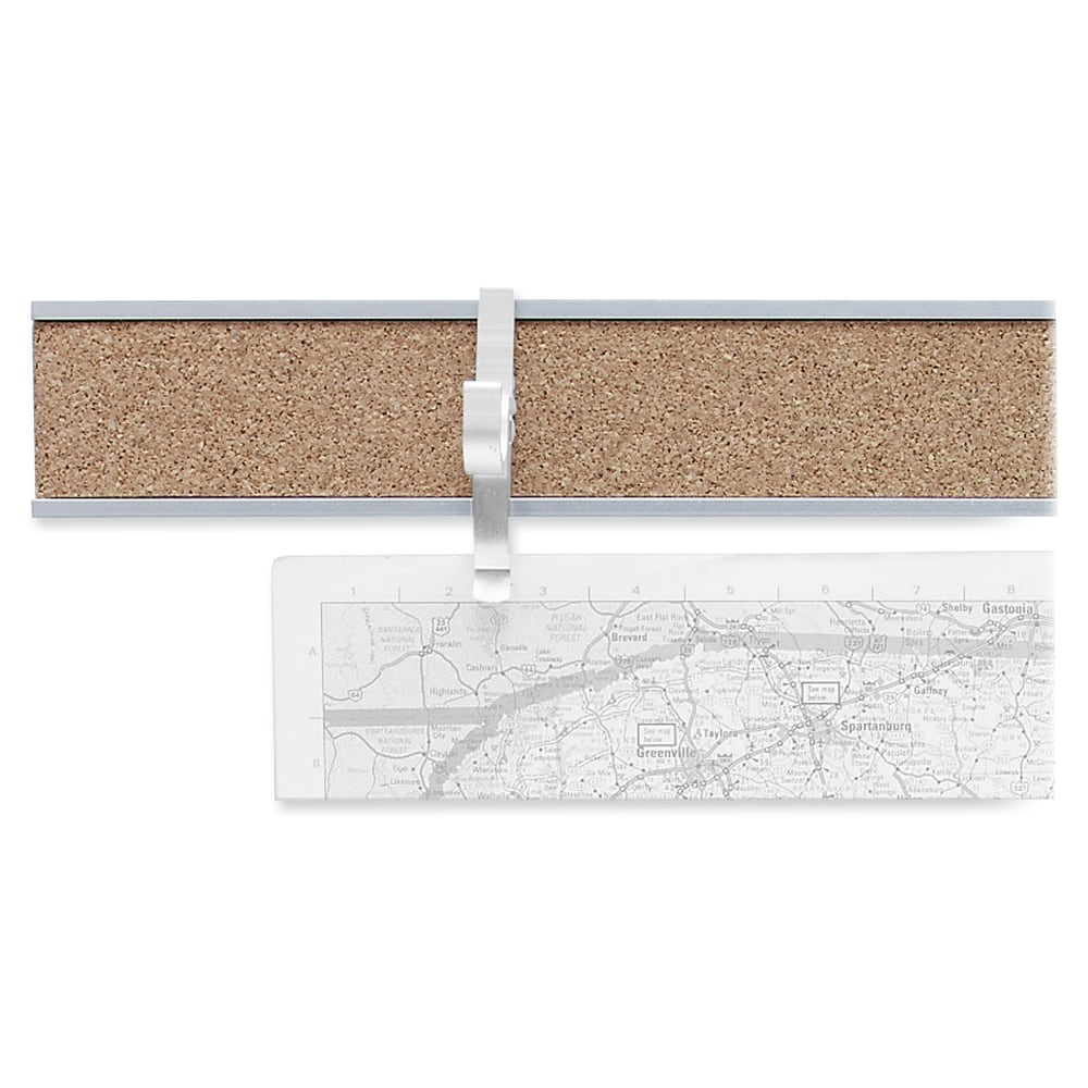 Advantus Cork Map Rails, 1in x 96in, Satin