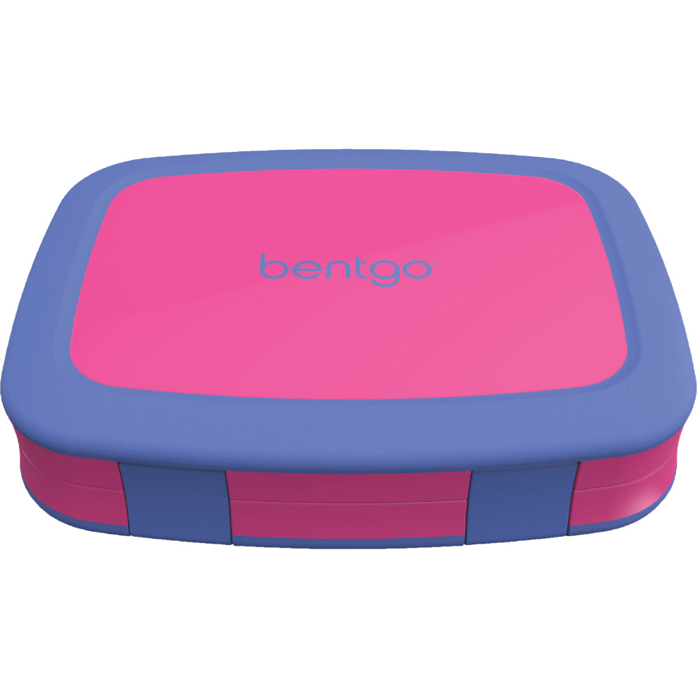 Bentgo Kids Brights Lunch Box, 2inH x 6-1/2inW x 8-1/2inD, Fuchsia