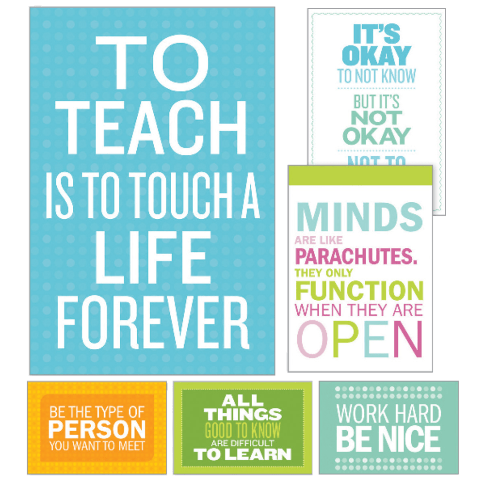 Scholastic Teachers Friend Inspirational Quotes Poster Set, Grades 3 - 6