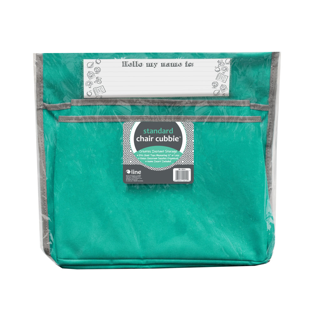 C-Line Canvas Chair Cubbie, 13-1/4inH x 14inW x 2inD, Green