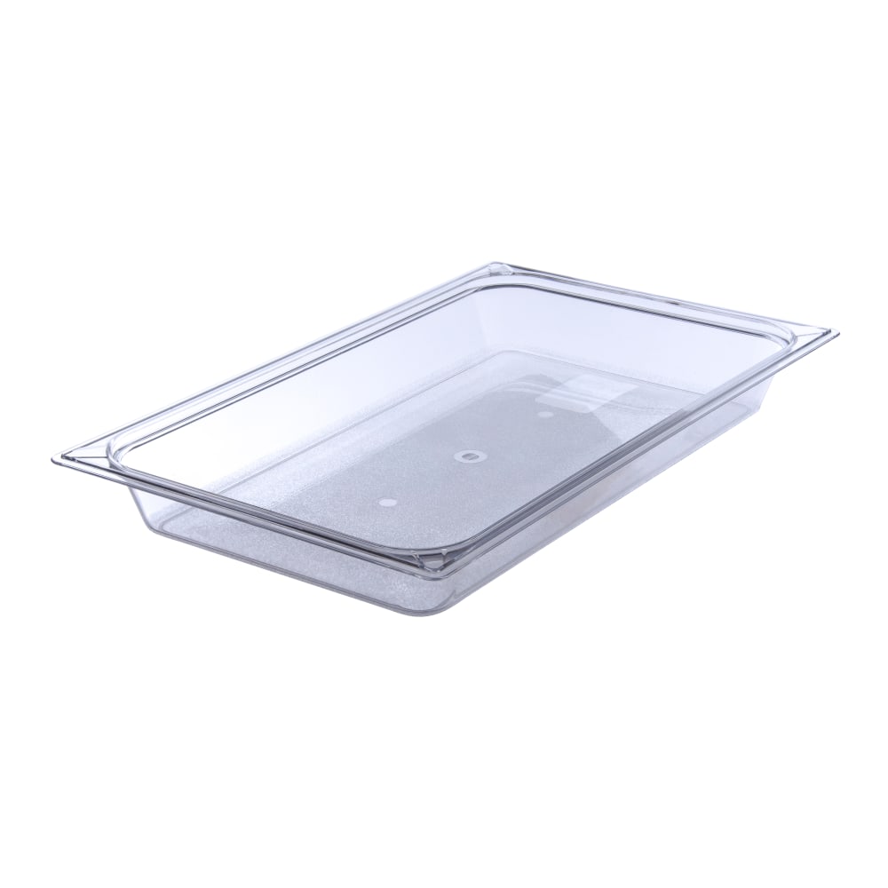 StorPlus Full-Size Plastic Food Pans, 2 1/2inH x 12 3/4inW x 20 3/4inD, Clear, Pack Of 6