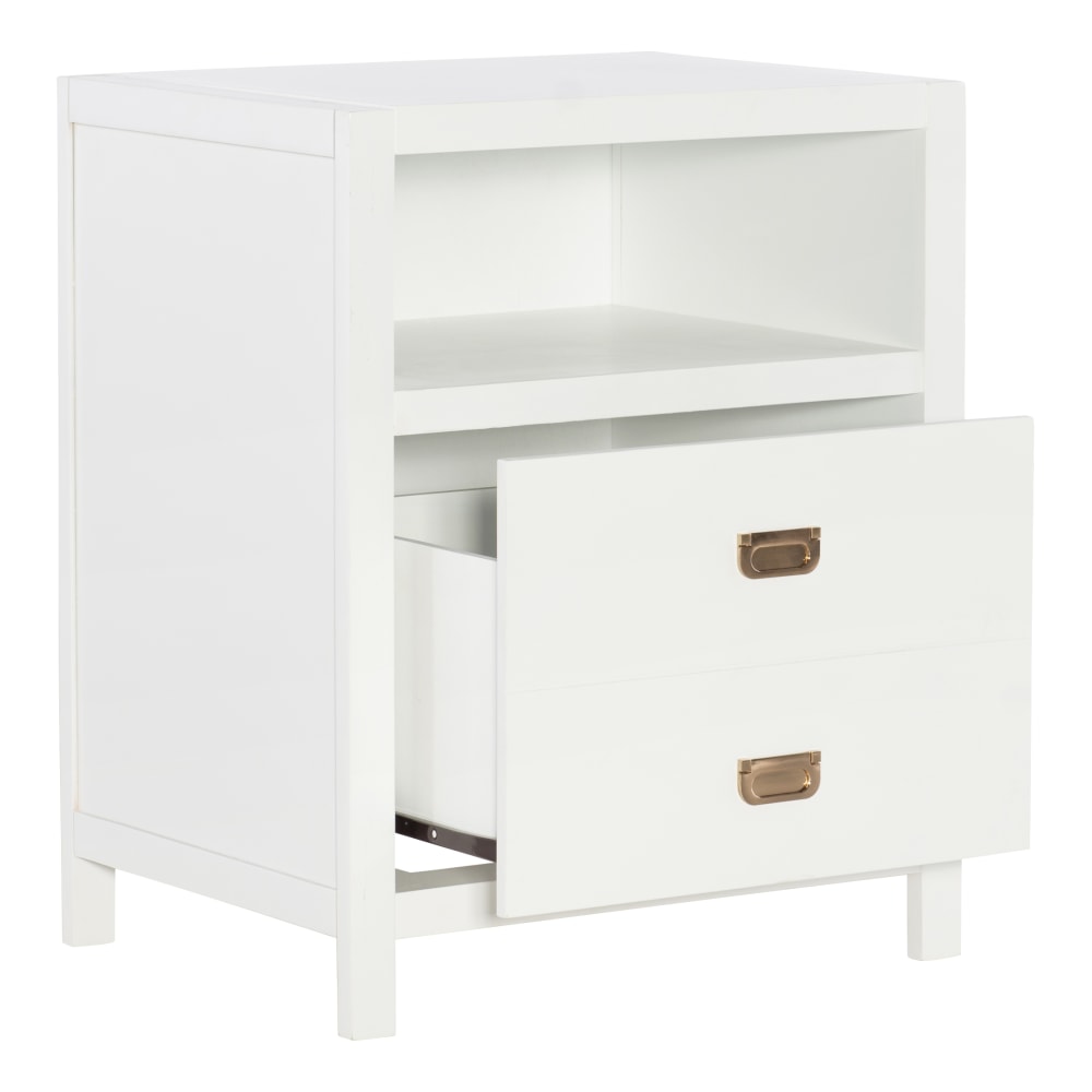 Linon Lacey 1-Drawer End Table, 27inH x 22inW x 17inD, White