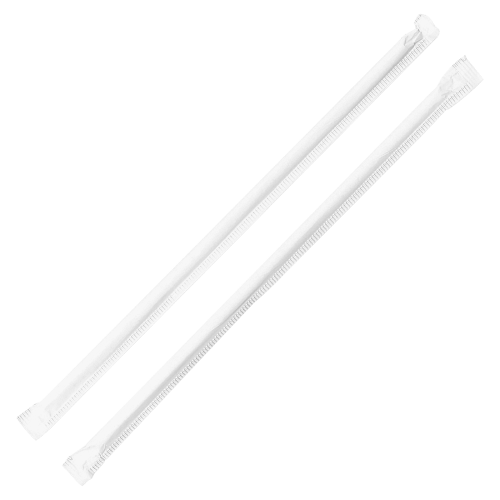 Genuine Joe Jumbo Straight Straws, Box Of 500