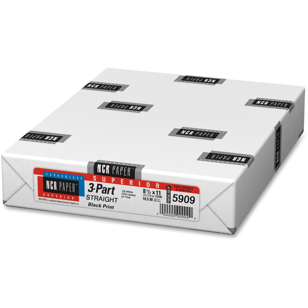 NCR Paper Superior Inkjet Print Carbonless Paper, Letter Size (8 1/2in x 11in), Canary/Pink, 500 Sheets