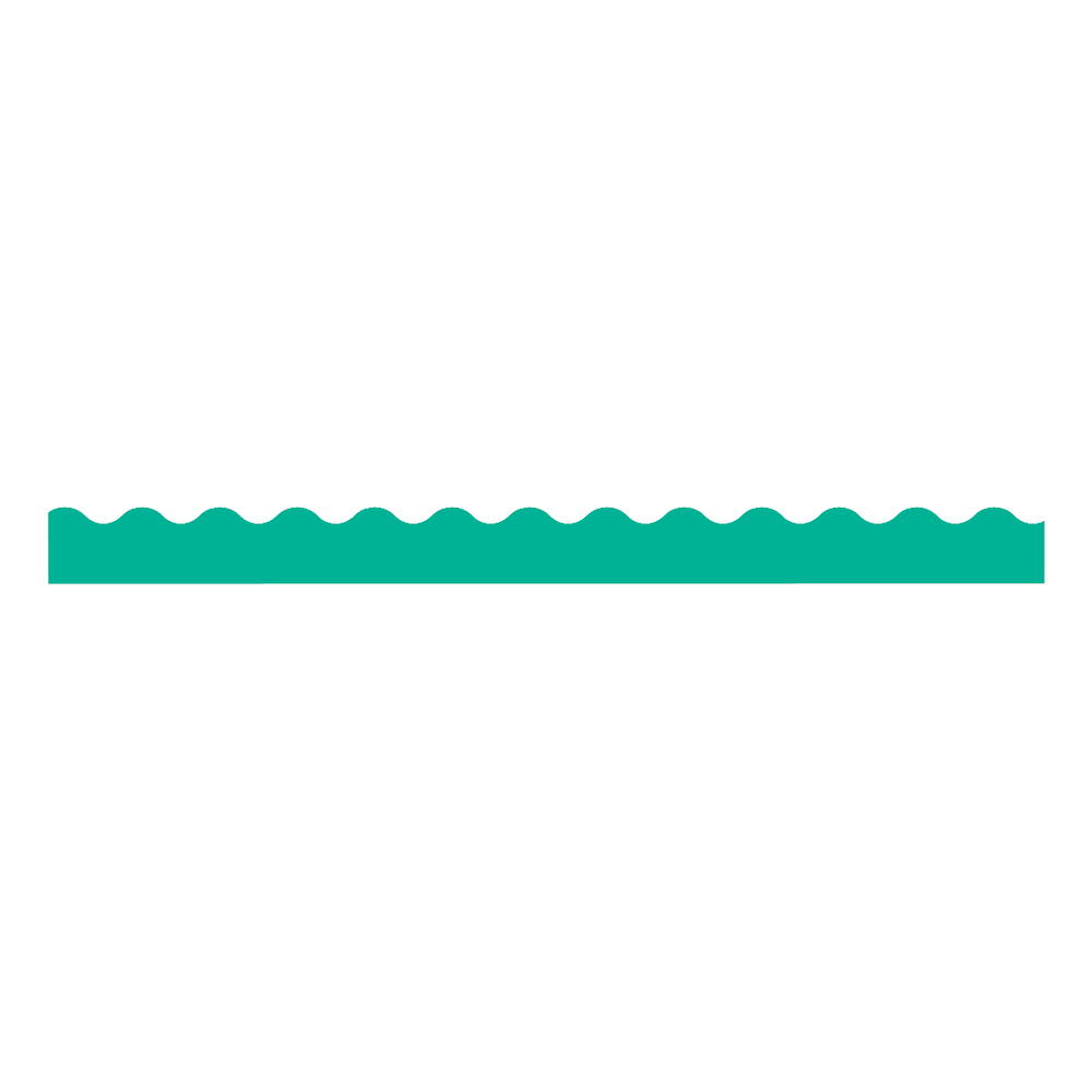 TREND Terrific Trimmers Board Trim, 2 1/4in x 39in, Teal, Pack Of 12