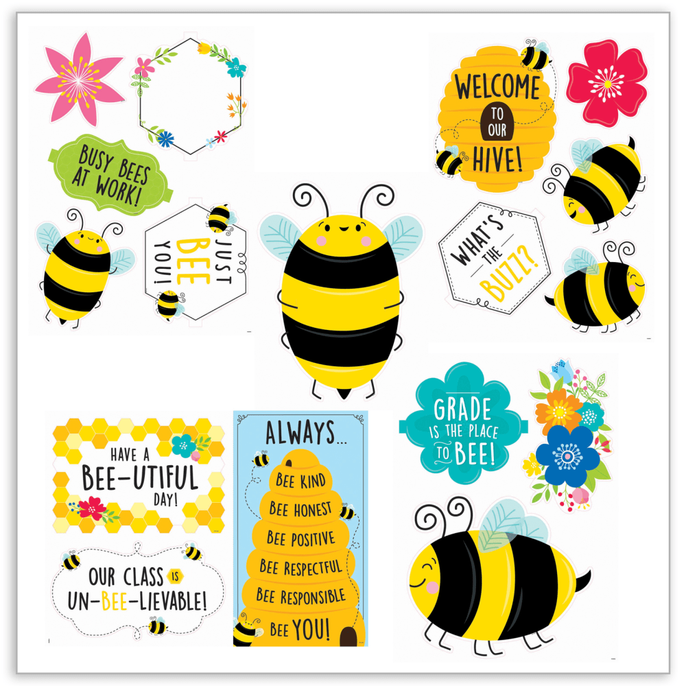 Creative Teaching Press Busy Bees 17-Piece Bulletin Board Set