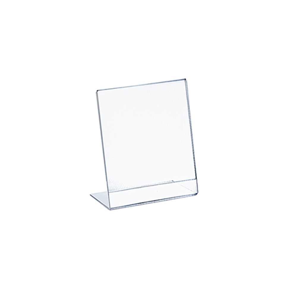 Azar Displays Acrylic L-Shaped Sign Holders, 4in x 6in, Clear, Pack Of 10