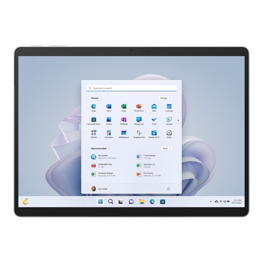 Microsoft Surface Pro 9 Tablet - 13in - 8 GB - 256 GB SSD - Windows 11 Home - Platinum - Core i5 12th Gen Deca-core (10 Core) i5-1235U - 2880 x 1920 - PixelSense Display - 15.50 Hours Maximum Battery Run Time