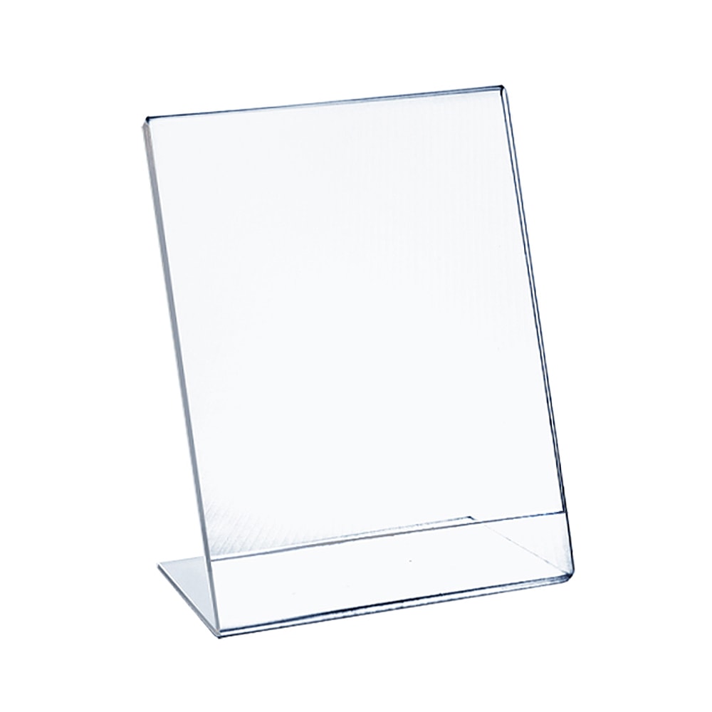 Azar Displays Acrylic L-Shaped Sign Holders, 17in x 11in, Clear, Pack Of 10