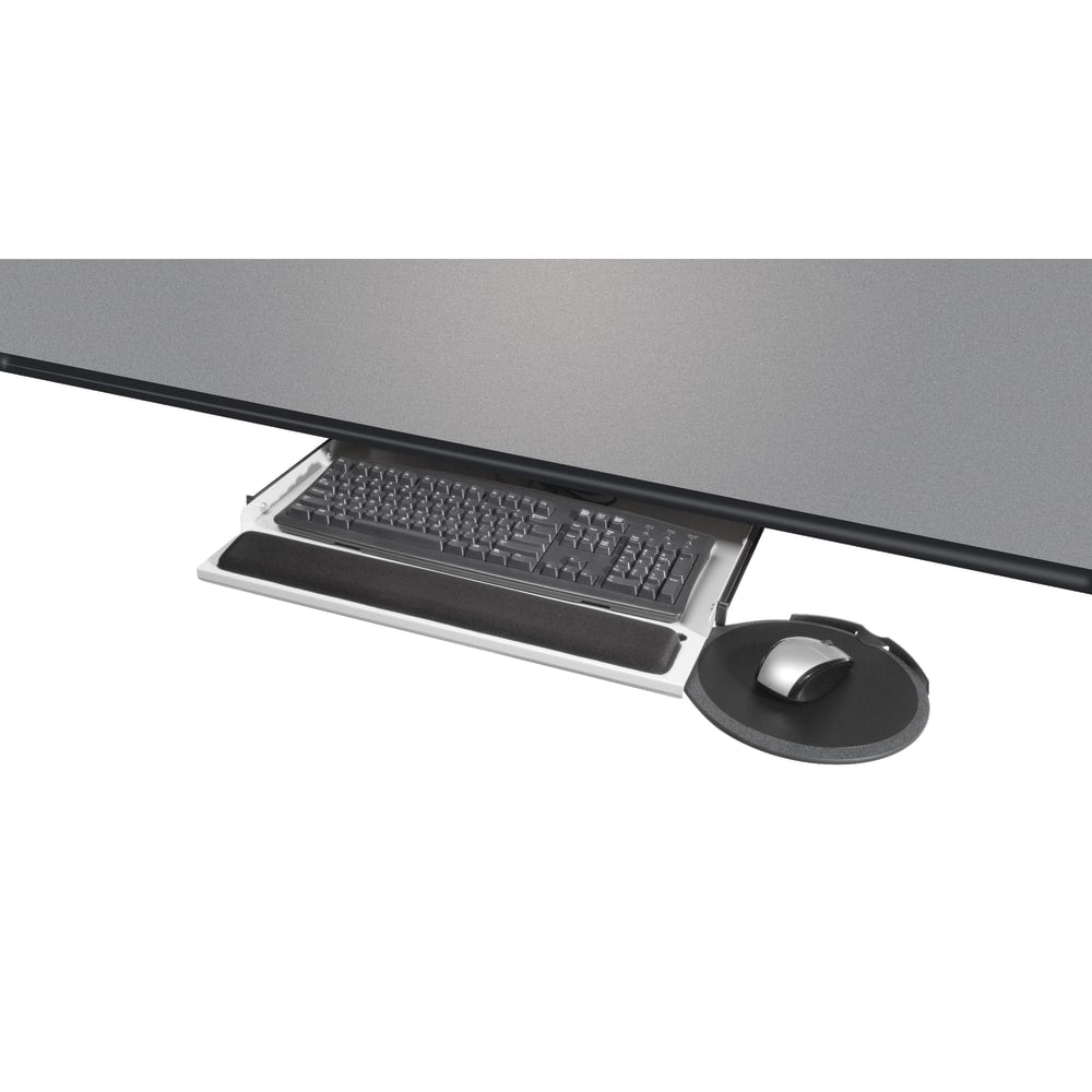 KellyREST Underdesk Keyboard/Mouse Platform, Gray/Black