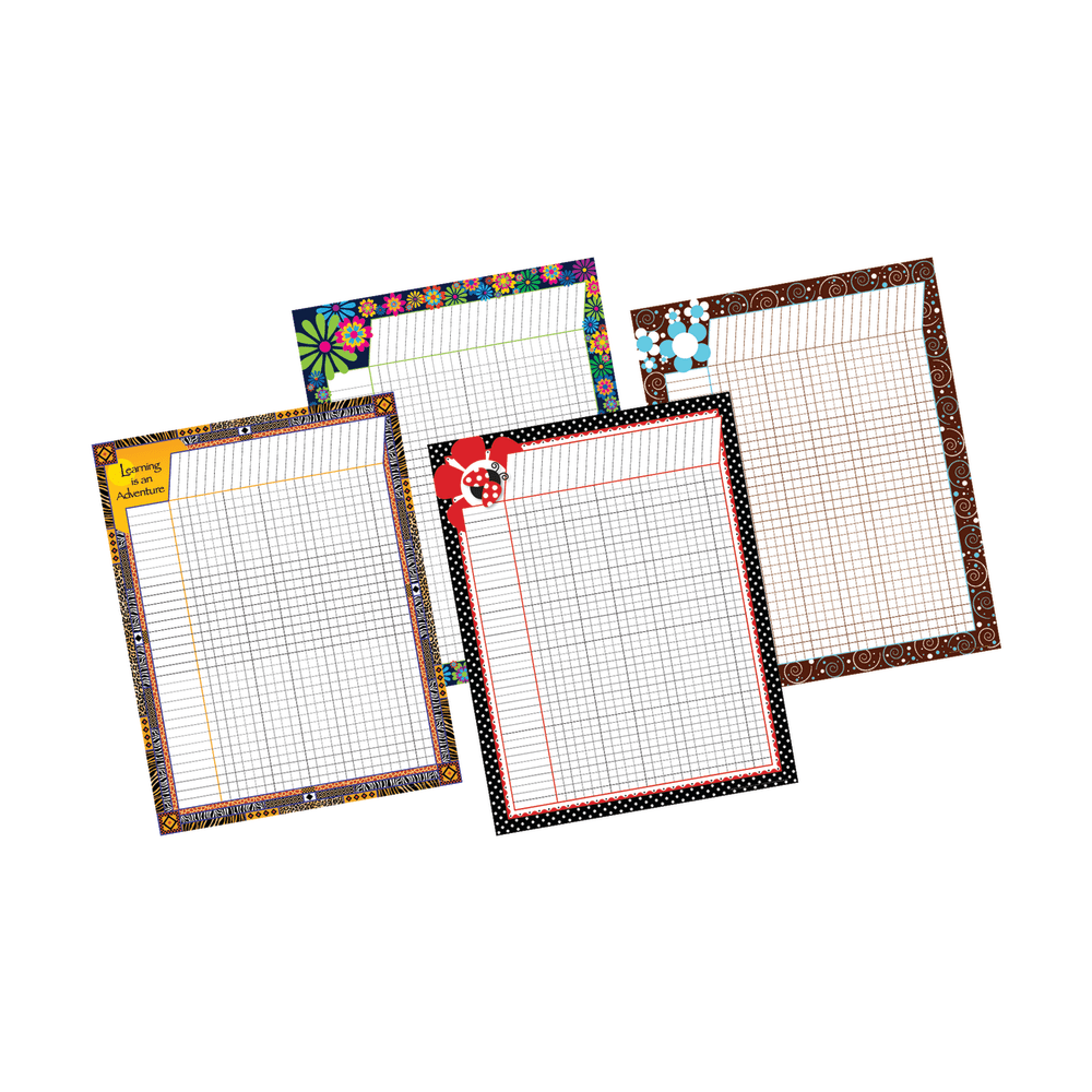 Barker Creek Chart Set, Incentive Assorted, 17in x 22in, Grades Pre-K+, Pack Of 4