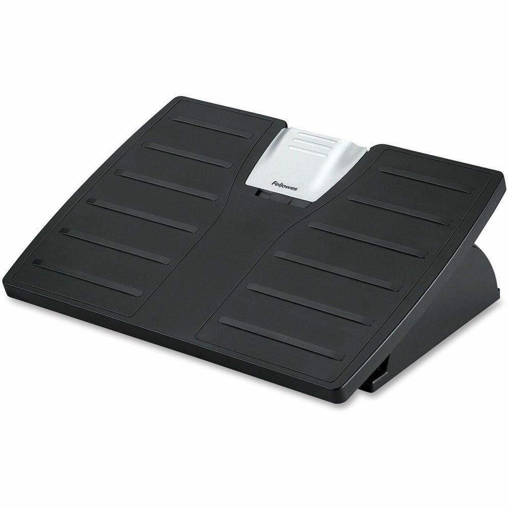 Fellowes Office Suites Adjustable Footrest, Black/Silver