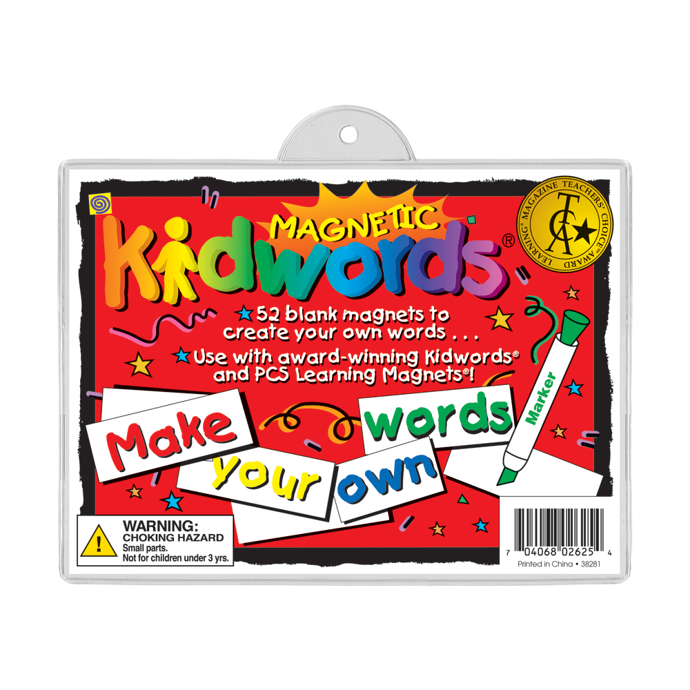 Barker Creek Magnets, Magnetic Kidwords, Make Your Own Words Set, Grades Pre-K+, Pack Of 56