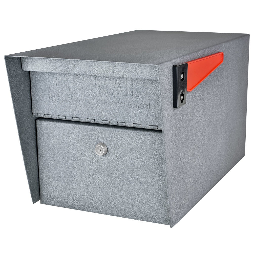 Mail Boss Mail Manager Locking Security Mailbox, 11-1/4inH x 10-3/4inW x 21inD, Granite