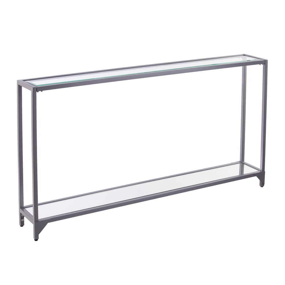 SEI Furniture Bergen Console Table, 29inH x 56inW x 8inD, Silver