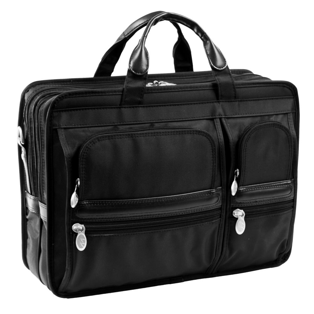 McKlein Hubbard Nylon Briefcase, Black