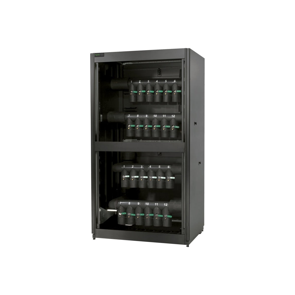 APC InRow Chilled Water Cooling 12 Circuit, Bottom/Top Mains, Bottom Distribution Piping - Rack liquid cooling distribution unit - black - for P/N: ACRC100, ACRC103