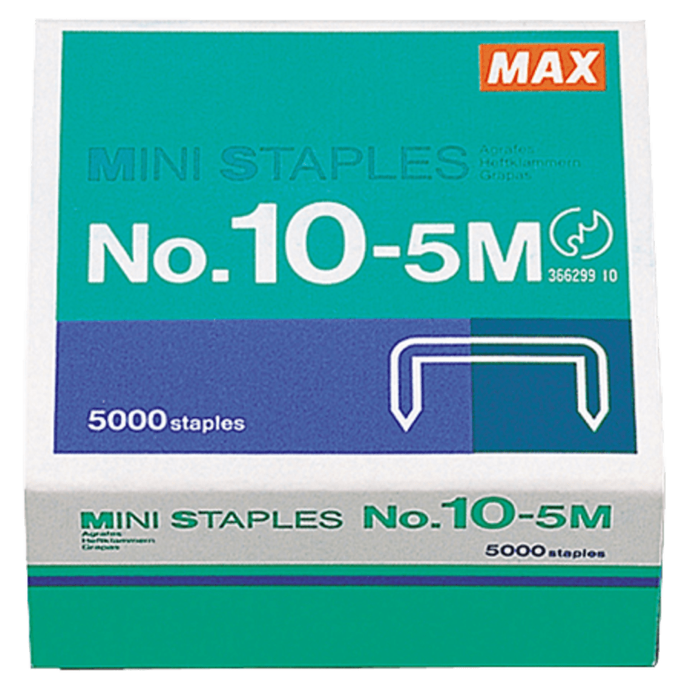 MAX Mini Staples, HD-10DF, 3/8in