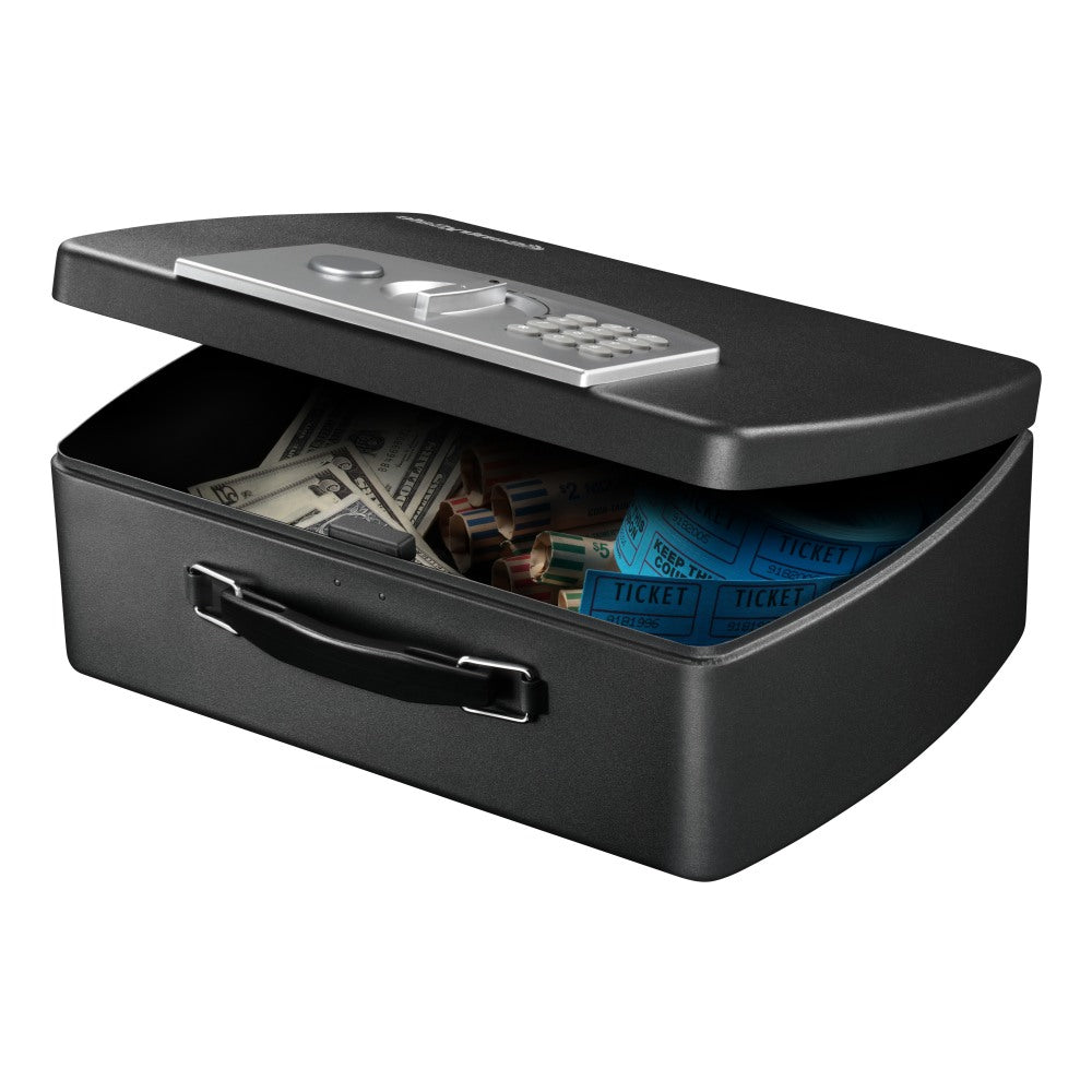 SentrySafe Portable Steel Combination Lock Security Safe, 4-7/16inH x 13inW x 10inD, Black