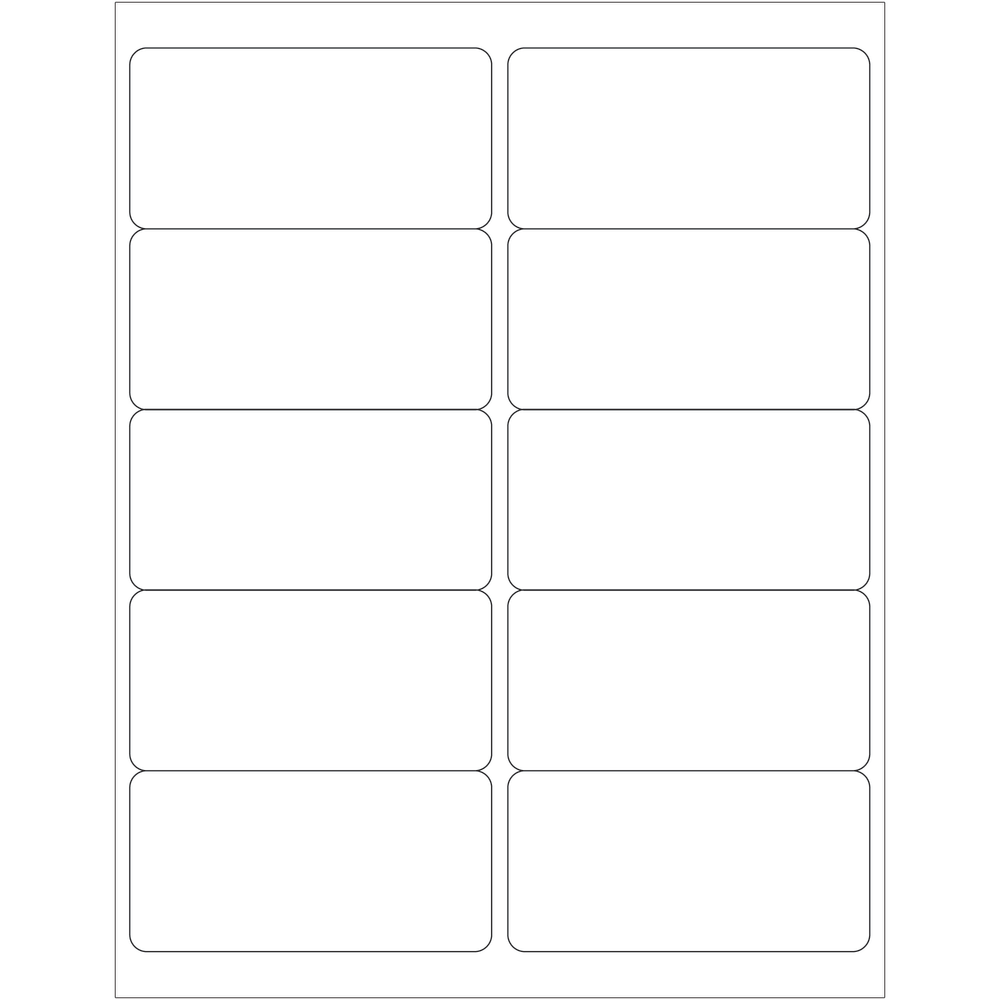 Tape Logic Inkjet/Laser Labels, LL124, Rectangle, 4in x 2in, White, Case Of 1,000