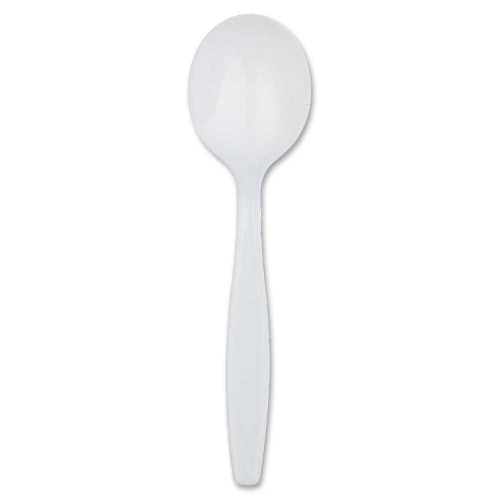 Dixie Heavyweight Dispoable Soup Spoons Grab-N-Go by GP Pro - 100 / Box - 10/Carton - Soup Spoon - 1000 x Soup Spoon - White