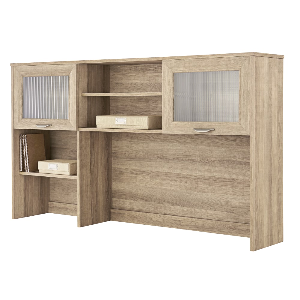 Realspace Magellan 58in Hutch for Corner/L-Desk, Blonde Ash