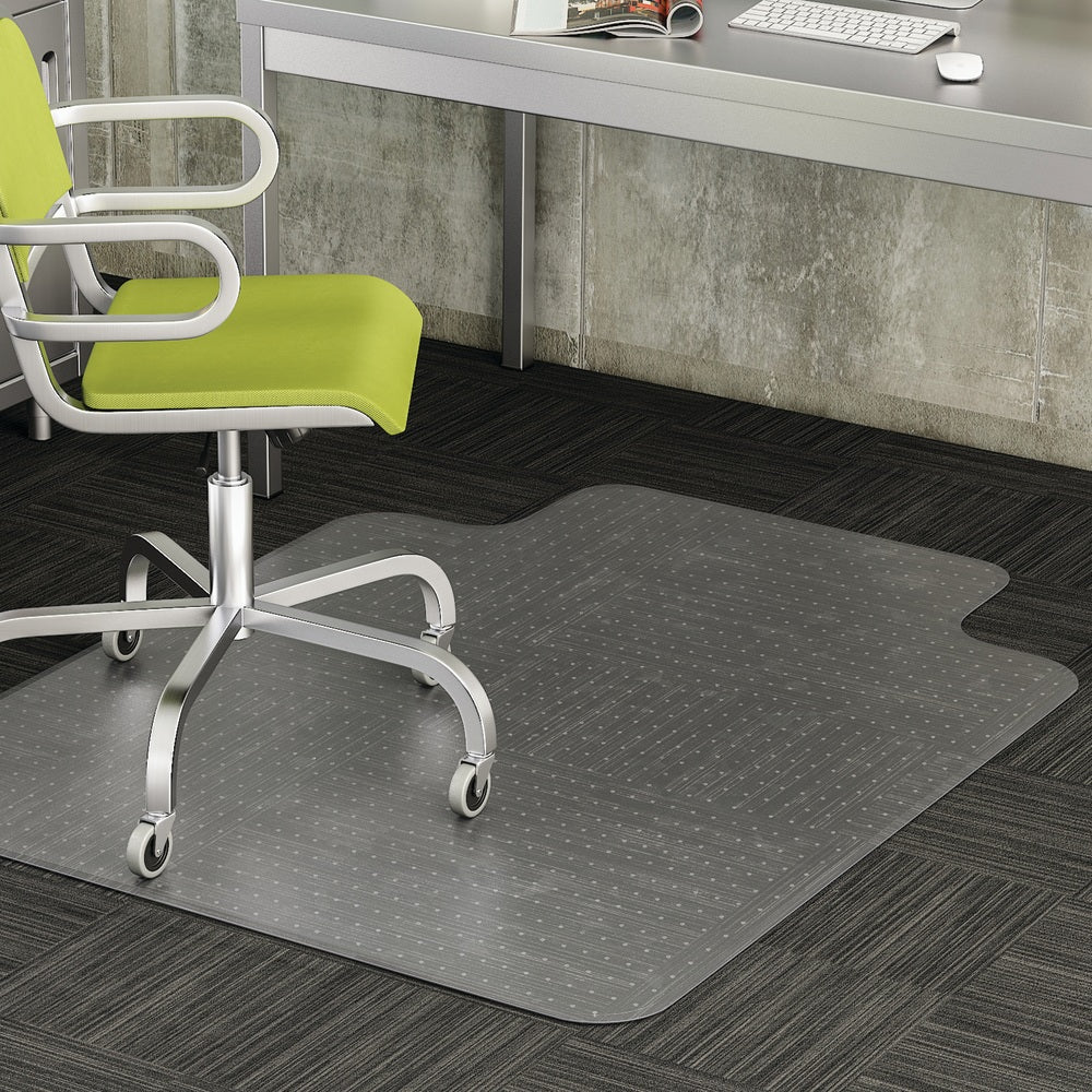 Deflecto DuraMat Chair Mat For Low-Pile Carpet, Standard Lip, 36inW x 48inD, Clear