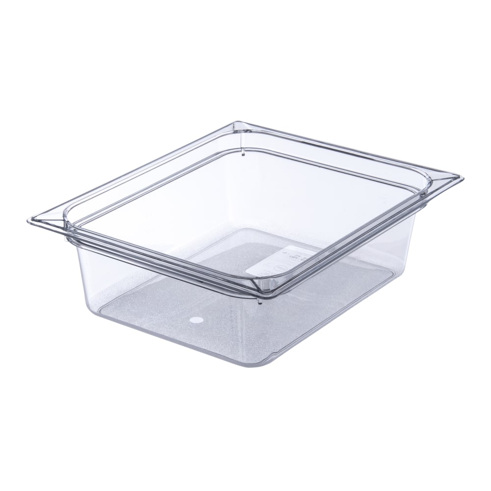 StorPlus 1/2-Size Plastic Food Pans, 4inH x 10 3/8inW x 12 3/4inD, Clear, Pack Of 6