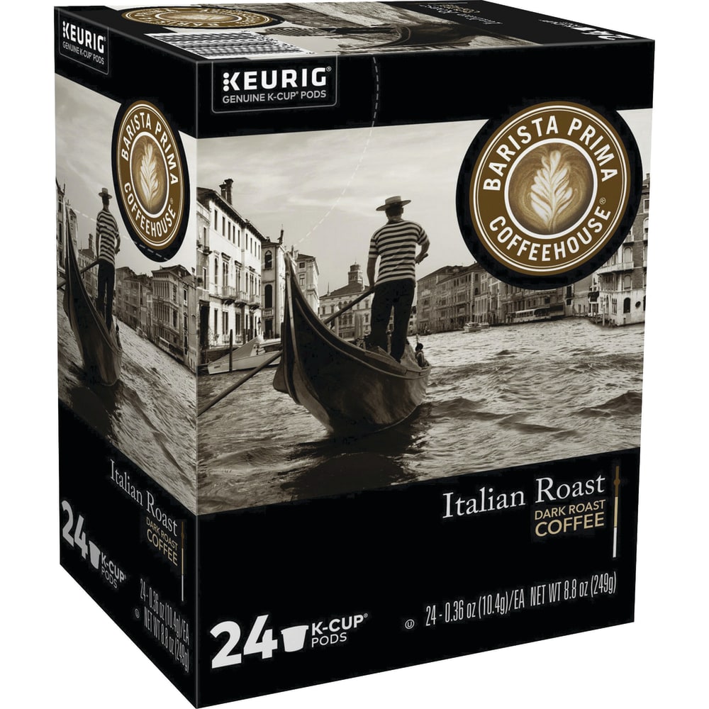 Barista Prima Coffeehouse Single-Serve Coffee K-Cup, Dark Roast, Carton Of 24