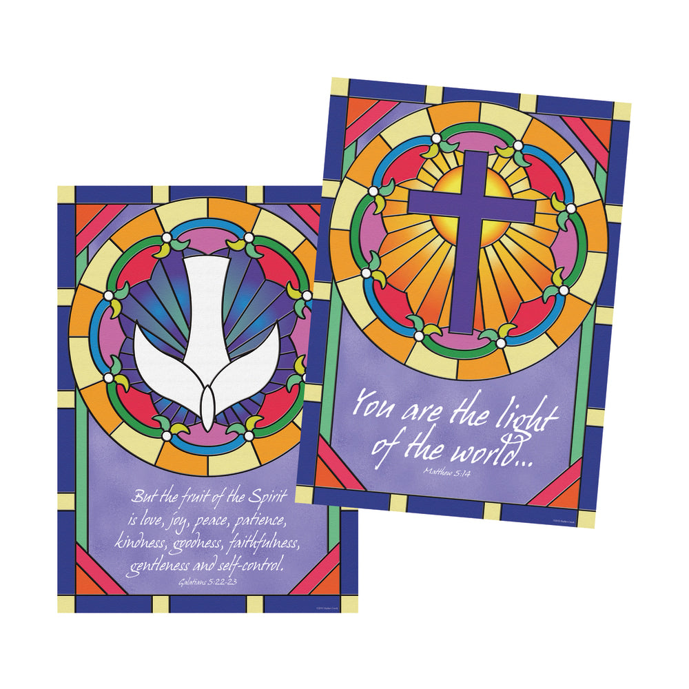 Barker Creek Poster Duet Set, Stained Glass, Pack Of 2