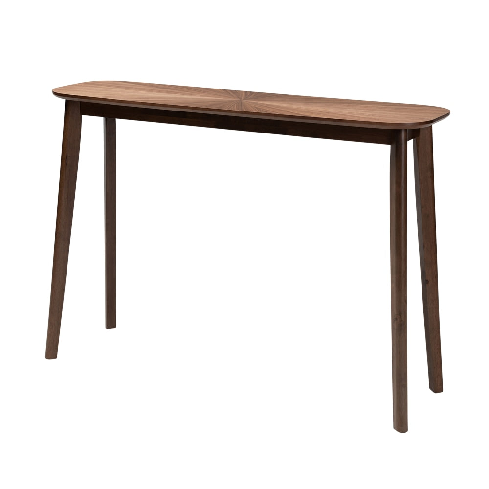 Baxton Studio Mid-Century Modern Console Table, 33-1/2inH x 47-1/4inW x 13-13/16inD, Walnut