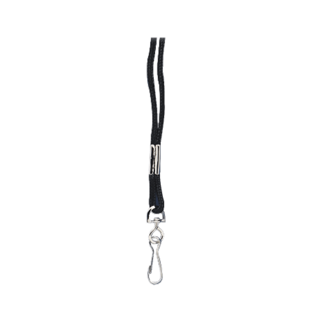 Baumgartens Round Lanyard, 36in, Black, Pack of 12