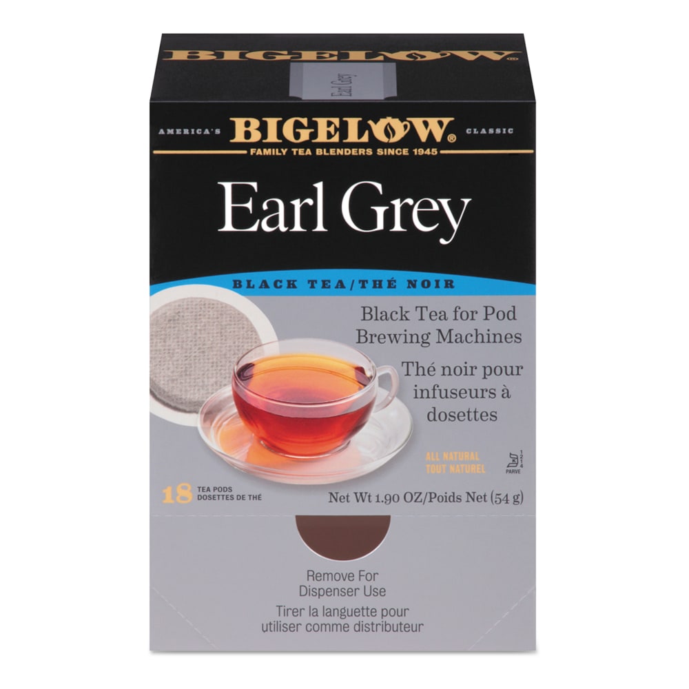 Bigelow Earl Grey Tea Single-Serve Pods, 1.9 Oz, Box Of 18
