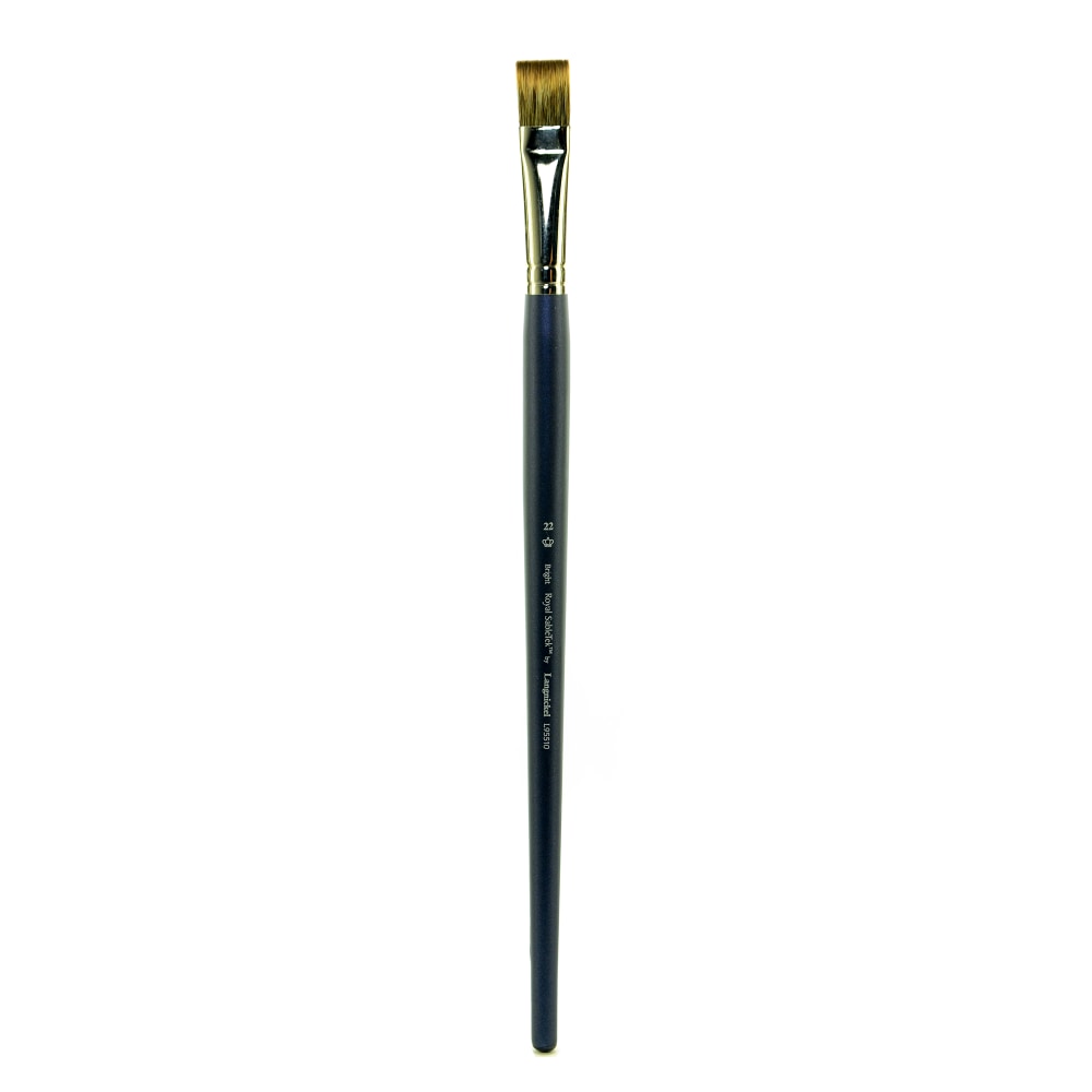 Royal & Langnickel Sabletek Long-Handle Paint Brush L95510, Size 22, Bright Bristle, Sable Hair, Blue
