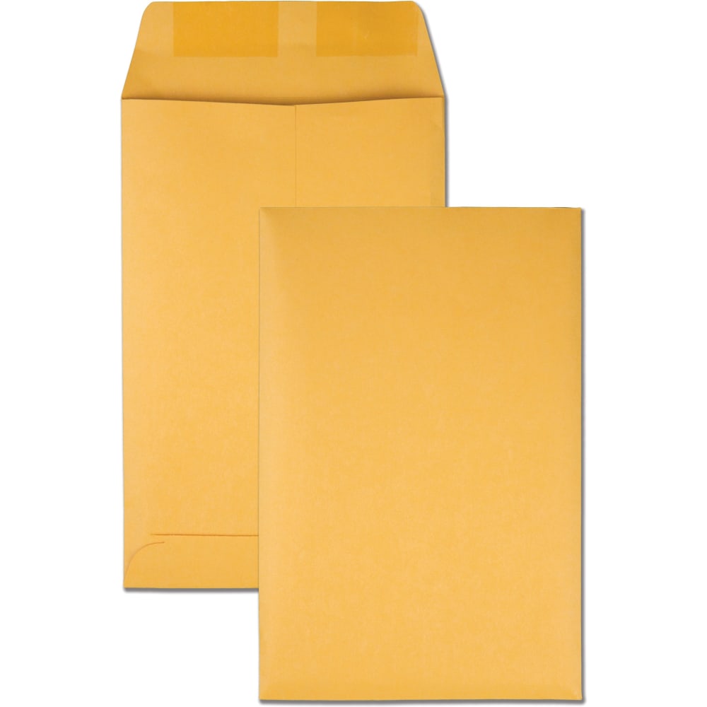 Quality Park Kraft Catalog Envelopes - Catalog - #1 - 6in Width x 9in Length - 28 lb - Gummed - Kraft - 100 / Box - Kraft