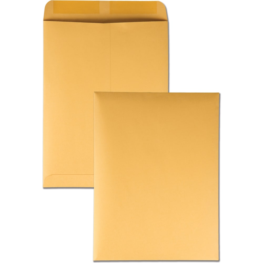 Quality Park Catalog Envelopes, Gummed Closure, 9in x 12in, Brown, Box Of 100