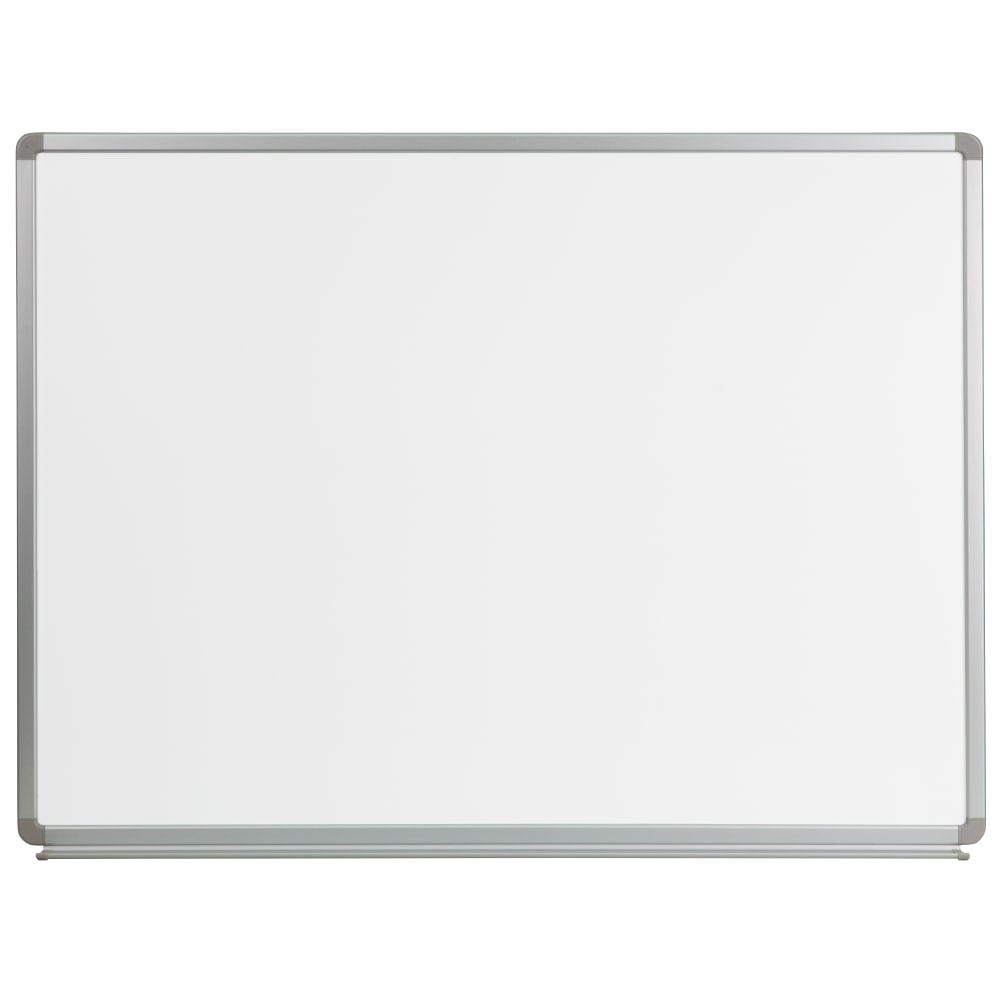 Flash Furniture Magnetic Dry-Erase Whiteboard, 36in x 48in, Aluminum Frame With Silver Finish