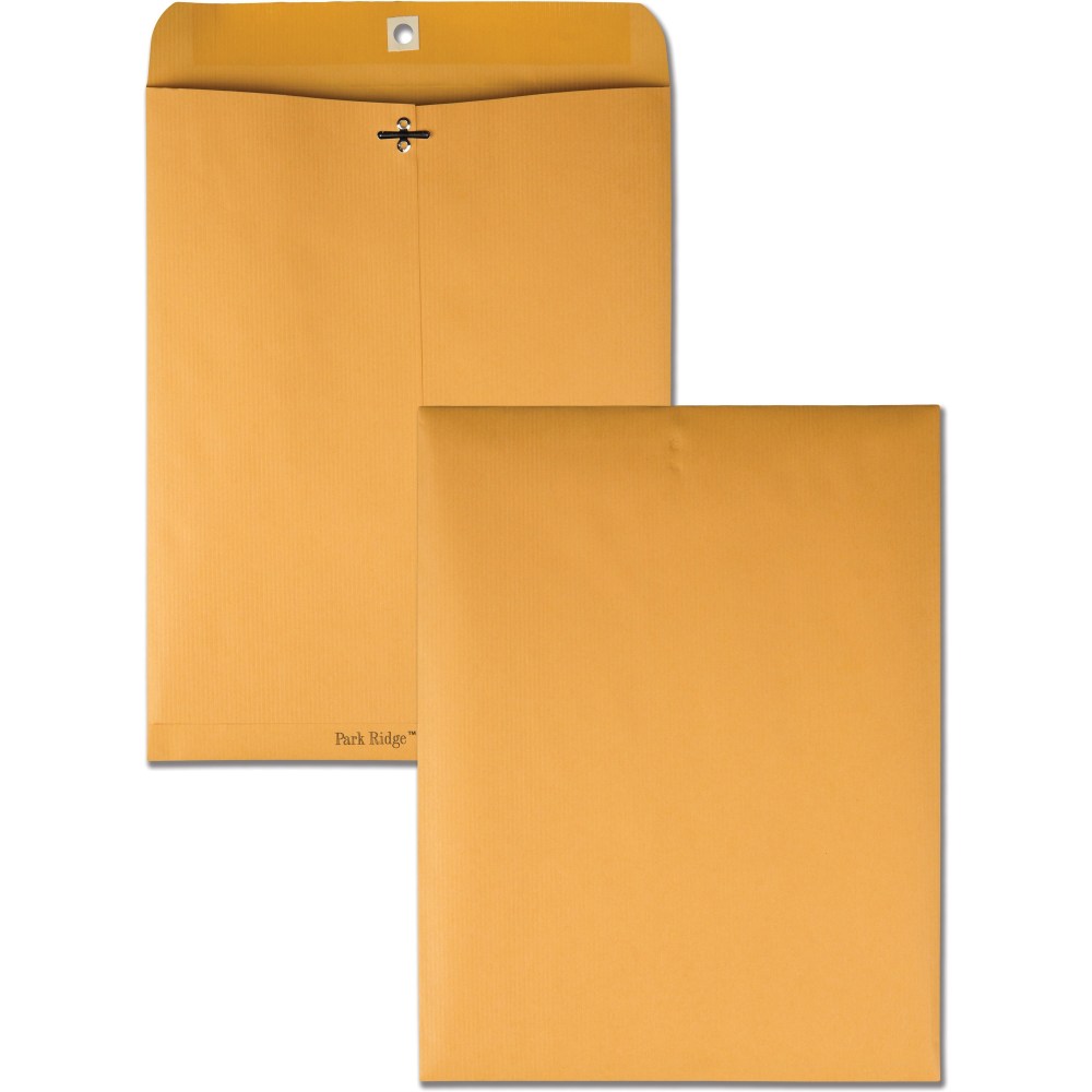 Quality Park Ridge Clasp Envelope - Clasp - #97 - 10in Width x 13in Length - 24 lb - Gummed - Kraft - 100 / Box - Kraft
