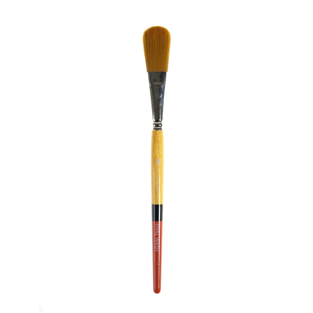 Princeton Snap Paint Brush, 3/4in, Oval Wash Bristle, Golden Taklon, Synthetic, Black
