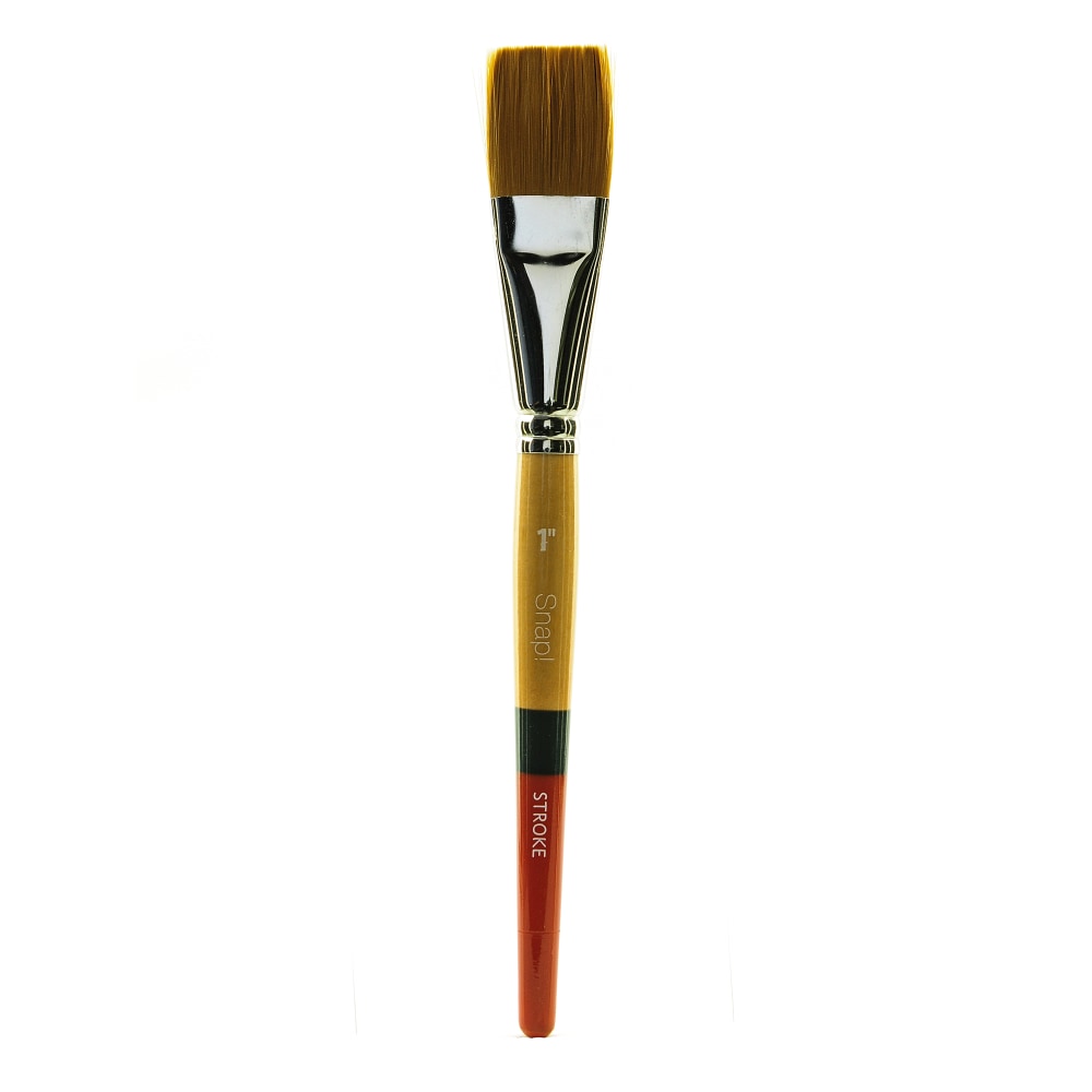 Princeton Snap Paint Brush, Series 9650, 1in, Stroke, Golden Taklon, Synthetic, Multicolor