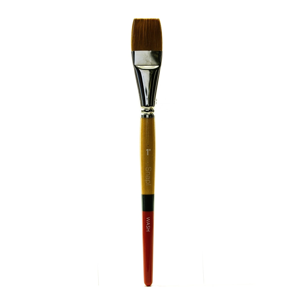 Princeton Snap Paint Brush, Series 9650, 1in, Wash Bristle, Golden Taklon, Synthetic, Multicolor