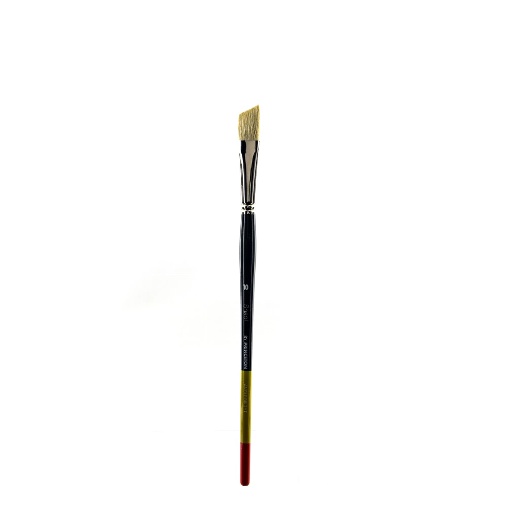 Princeton Snap Paint Brush, Size 10, Angle Bright Bristle, Synthetic, Multicolor