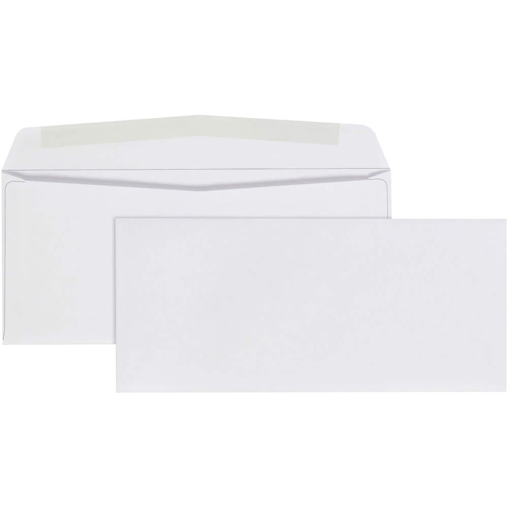Quality Park #9 Business Envelopes, Gummed Seal, White, Box Of 500