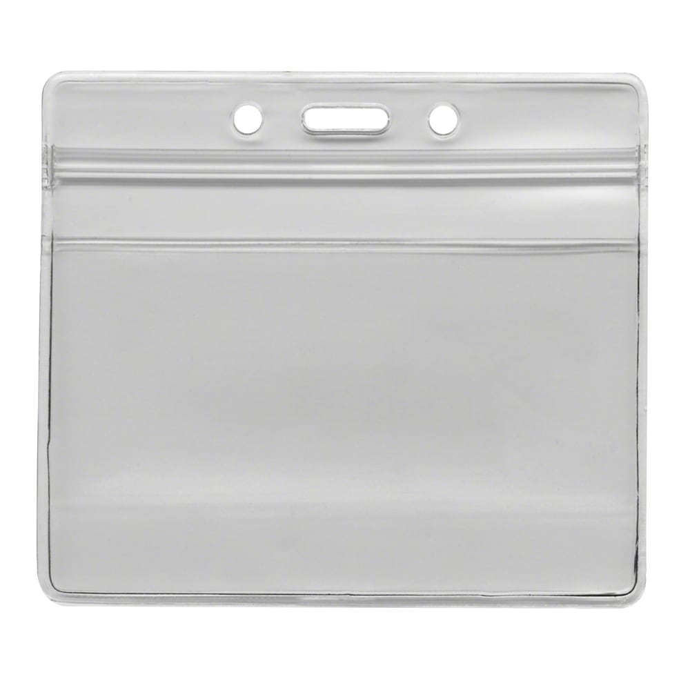 Advantus Re-sealable Badge Holder, Horizontal, 3-3/4in x 4-2/16in, 50/PK