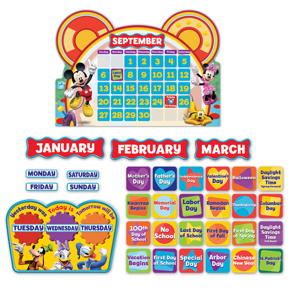 Eureka School Mickey Mouse Clubhouse Bulletin Board Set, Set Of 110 Pieces