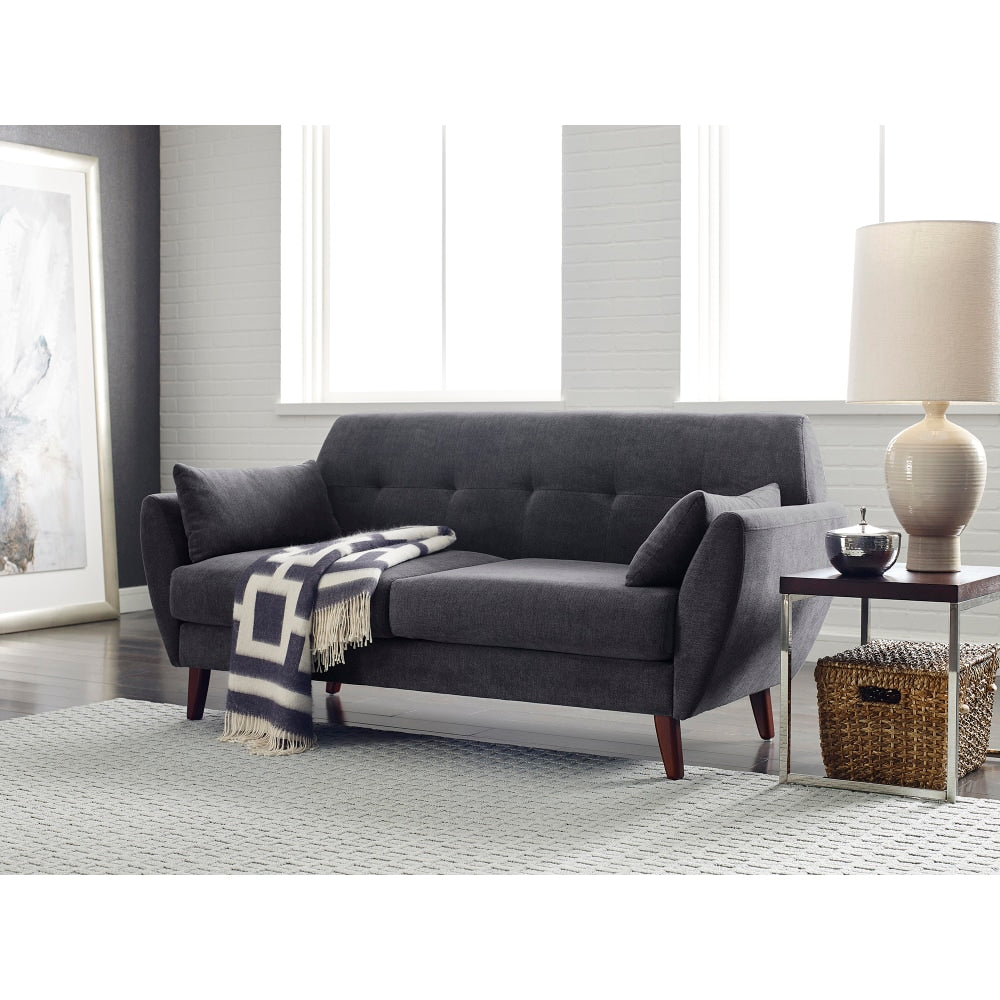 Serta Artesia Collection Sofa, Slate Gray/Chestnut